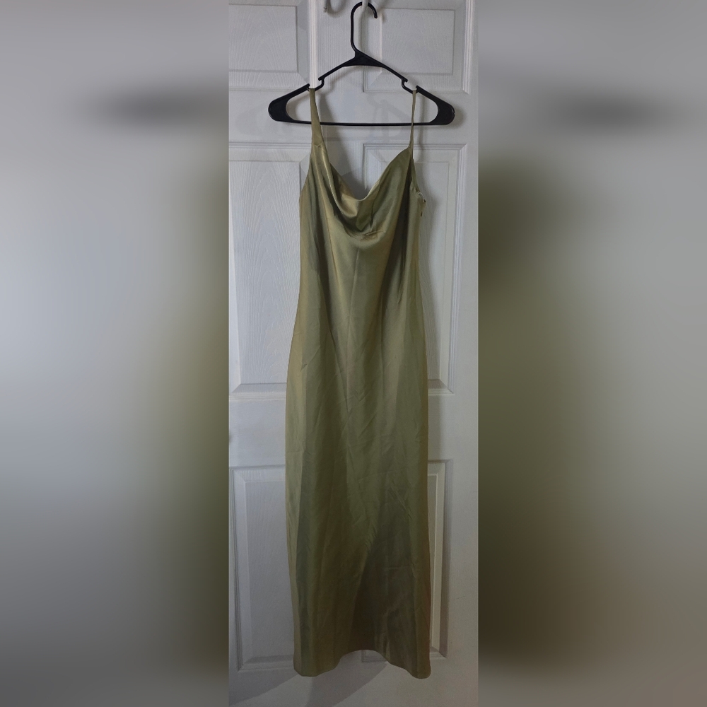 Aw Bridal Sage Green Maxi Dress